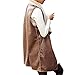 HighFS Women Outerwear Faux Fur Vest Long Gilet Jacket Brown