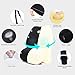 Travel Ease Car Lumbar Support Back Cushion & Headrest Neck Pillow Kit for Seat Cushion Memory Foam Erognomic Design Universal Fit for Car Seat with Back Pain Relief (Black)
