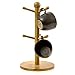 Mug Tree Mug Hook Mug Storage 6 Coffee Cup Mug Tabletop Holder Made of Organic Bamboo Wood By Intriom Bamboo Collection