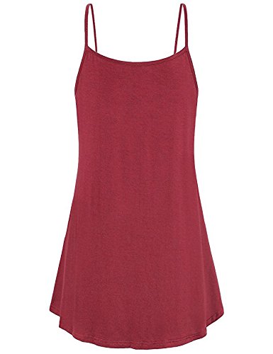 Poptem Womens V Neck Flowy Tunic Tank Tops Sleeveless Camisole Plain Shirts Cami Blouse
