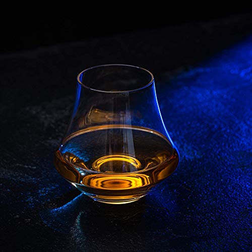 Whisky Glas & Whiskey Steine Set - 6 Handgefertigte Runde Granit Whisky Steine - Nosing Glas für Scotch, Bourbon Whisky… – Bild 8