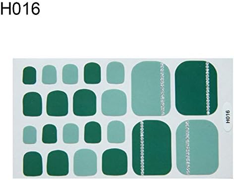 clifcragrocL Toenail Stickers,Heart Moon Leaf Waterproof Toe Nail Stickers Full Cover Decals Adhesive Wraps 16#
