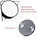 FLYMEI Vanity Makeup Mirror with Lights, Lighted Makeup Mirror with 10X Magnification, 4 AA Batteries, Touch Screen and Light Adjustable, 180° Rotation, Black