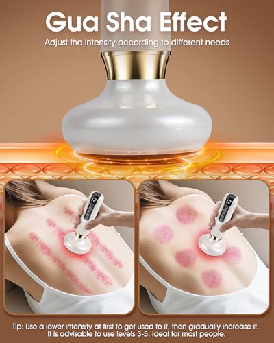 Wagxoey Anti-cellulite Massager Reducer, 12 Levels of Suction and Heat, Anti-cellulite Firming, Portable USB C Charging, Electric Suction Cup Device for Abdomen, Waist Arms and Legs