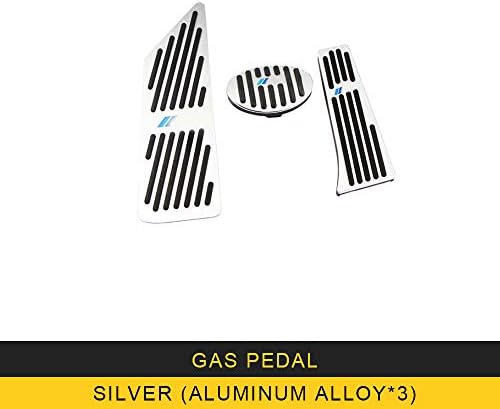 ANTEKE Auto Car-Styling Gas Pedal Cover Trim Interior Accessories for BMW F48 X1 2016 2017 2018 (Gas Pedal-[silver3])