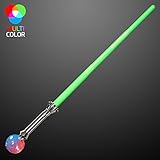 Expandable Light Up Magic Wizard Staff / Sword With Crystal Ball
