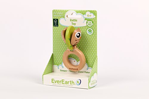 EverEarth Wooden Owl Rattle Toy EE33584