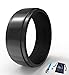 Arua Silicone Ring for Men. Thin, Comfortable, Durable Rubber Wedding Band Gift Bag and Silicone Keychain Included.