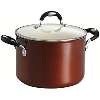 Tramontina 80110/051DS Style Ceramica 01 Covered Stock Pot, 6-Quart, Metallic Copper