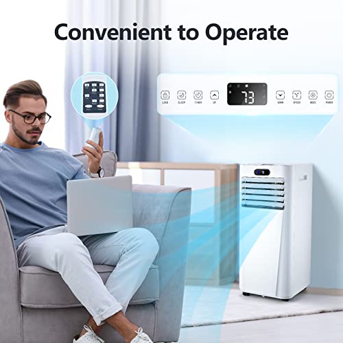 Portable Air Conditioner Rintuf 8000 BTU Portable AC, Cools Rooms up