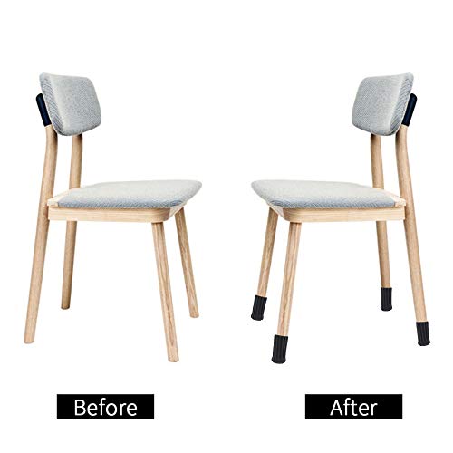 Conblomi 24 PCS Chair Leg Socks Non Slip Anti-Noise High Elastic Chair Leg Floor Protectors Caps Set, Knitted Furniture Sock fit Diameter from 1\
