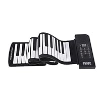 SoarUp Roll up Piano,Portable 61-Keys Digital Display Soft Silicone Roll up Standard Keyboard Piano with 45 Demo Songs,Electronic Music Kids Piano for hildren Beginners/Family Fun/Travel(C3 ~ C8)