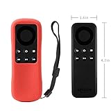 Fire TV Stick Non-Alexa Voice Remote Case SIKAI Silicone Protective Cover for Fire TV Stick Basic Edition Remote Anti-Slip Shockproof Washable Anti-Lost with Remote Loop (Red)