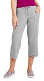 Danskin Now Womens Active Knit Capri (Medium Grey Heather size Large)
