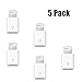 OriDecor [ Pack of 5 ] Micro USB to 8 Pin Lightning Converters Android Micro USB Transfer to Apple IOS Lightning Port, Compatible for iPhone5/5S/6/6S/6 Plus/6S Plus/SE and Android Phones, Pack of 5
