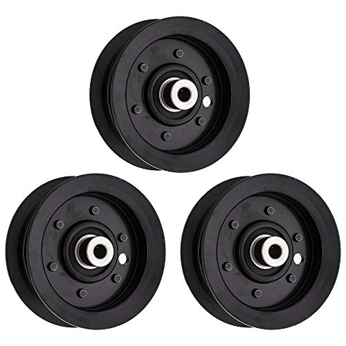 8TEN Flat Idler Pulley for Exmark Toro 50 Inch 54 Inch Deck Quest E-Series S-Series Timecutter 106-2175 3 Pack