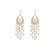 Tassel Earrings, Muranba Women Charm Bohemian Colorful Beads Ear Drops Dangle Tassels Earrings 1 Pair (White)