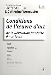 Book's Cover ofConditions de l'oeuvre d'art de la Révolution française à nos jours