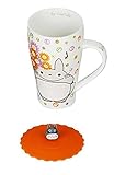 Totoro Mug With Silicone Lid (Color White)
