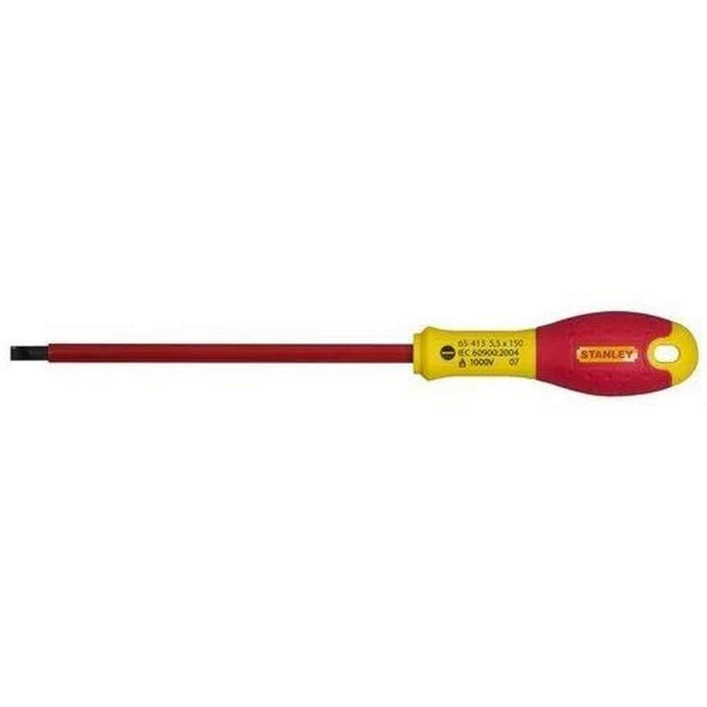 Stanley 1-65-410 Fat Max Screwdriver Insulated Slotted 2.5X50Mm-Red And Yellow