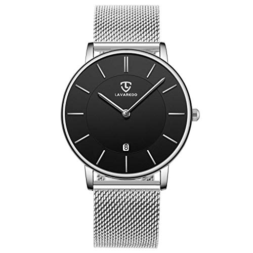 BEN NEVIS Mens Watch, Minimalist Fashion Simple Wrist Watch Analog Date with Stainless Steel Mesh Band, 06-SilverBlack, Modern — image 1
