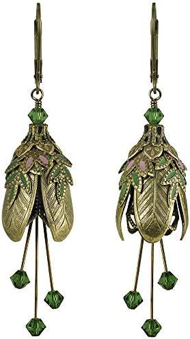 手塗り 花 妖精 ピアス 金 緑 イヤリング ピンクのメイドマリアン セール 登場から人気沸騰