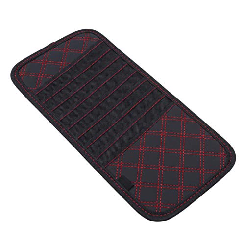 YouCY Latticed Car CD Clip Sun Visor CD Holder Car Storage Supplies Car Sun Visor Organizer Pocket Storage Pouch,CD Visor Organizer,Red
