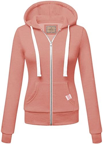 FPT Womens Basic Zip-Up Hoodie MAUVE PINK MEDIUM