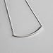 Balance Tube Bar Necklace, 925 Sterling Silver Curved Bar Pendant Necklace, Simple Jewelry Gift for Women and Girls