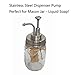 DIY Soap Dispenser Liquid Pump-Oils Dispenser for Mason Jars, Regular Mouth Jars, Perfect for Bathroom & Kitchen Clear Acrylic. Stainless Steel Pump, Jar Not Included. New product! Stylish!