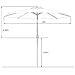 FARLAN Patio Umbrella 9 Ft Outdoor Table Aluminum offset market umbrellas with Push Button Tilt and Crank (9 Ft, Beige)