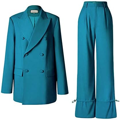 ensemble blazer pantalon bleu