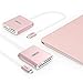 USB C Card Reader, UNITEK Aluminum 3-Slot USB 3.0 Type-C Flash Memory Card Reader for USB C Device, Supports SanDisk Compact Flash Memory Card and Lexar Professional CompactFlash Card - Rose Gold