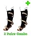 HealthyNees 2 Pairs Combo Copper Infused Compression Socks Helps Reduce Swelling Pain Traveling Anti-Fatigue Feet Support (L/XL)