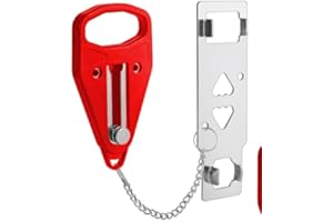 JASWILL Portable Door Lock for Travel, Door Lock Self-Defense Security Device for Home, Apartment, Hotel, Living Motel, School Dorm, House for Open Inwards Door