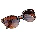 Anywa Fashion Vintage UV400 Sunglasses Retro Cat Eye Semi-Rim Round Glasses Unisex