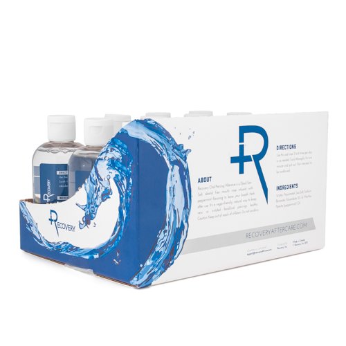 Recovery Oral Piercing Aftercare Sea Salt Mouth Rinse Alcohol Free