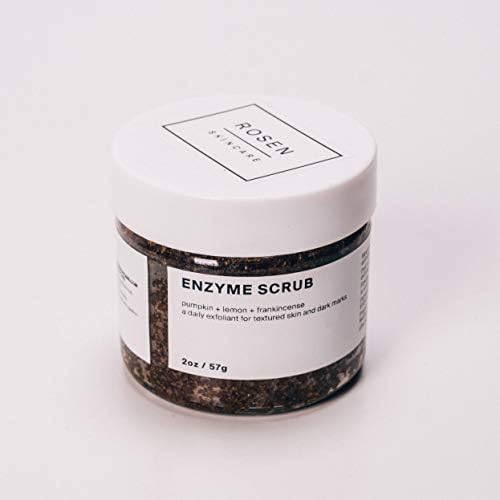 Natural Exfoliating Scrub with Enzymes for Acne Scars, Clogged Pores and Glowing Skin | 2 oz Enzyme Scrub by ROSEN Skincare
