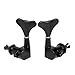 Pack of 5pcs Bass Tuning Pegs Black Sealed Machine Head for 5 String Bass 2L3R
