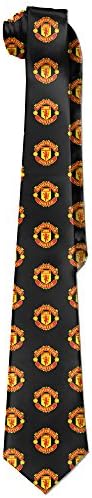 AoMooQ Manchester United Men's Skinny Tie Trendy Necktie Ties White