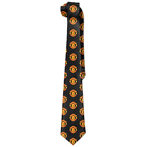 AoMooQ Manchester United Men's Skinny Tie Trendy Necktie Ties White