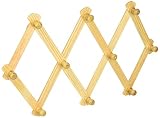 Lot Of 3 - Home-Aide Expandable Hook Wood Wall Peg Rack - Wooden Expanding Accordian Style