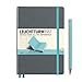 Leuchtturm1917 BICOLORE Anthracite - Light Blue Hard Cover Journal, Medium (A5) 5.71
