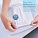 AirExpect Waterproof Mattress Protector Full Size 100% Organic Cotton Hypoallergenic Breathable Mattress Pad Cover, Dust Mite Proof, Bed Bug Proof, 18