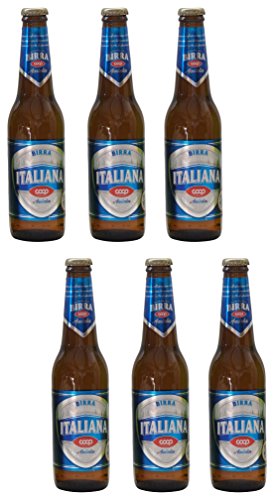 Coop: "Birra Italiana" Non Alcohol Malt Beer Taste Beverage 33cl (11oz) Pack of 6 [ Italian Import ]