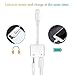 DMDFJY Adapter 2 in1 Jack Headphone Adapter Audio to 3.5mm Dongle Aux Splitter Adaptor Earphone Audio + Charge Compatible Phone X 8/8Plus 7/7Plus Stereo Splitter – Whitethumb 1