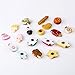 Pack of 18 Dessert Fridge Magnet Decor Refrigerator Magnets Sticker Home Decoration Children's Early Education Cupcake French Totast Sweet Mini Size 2cm