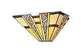 Chloe Lighting CH33226MI12-WS1 Tiffany-Style Mission 1 Light Wall Sconce 12-Inch Wide, Multi-Colored