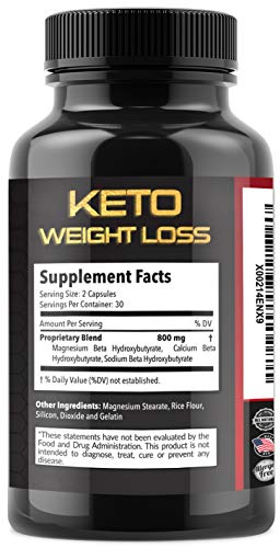 Keto Diet Pills - Weight Loss Fat Burner for Men & Women - Ketogenic Supplement Created to Block Carbs and Balance Out a Healthy Keto Lifestyle - 800mg - 60 Capsules
