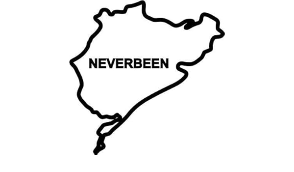Amazon Com Nurburgring Neverbeen Jdm Vinyl Decal Sticker 6 Wide Gloss White Color Kitchen Dining
